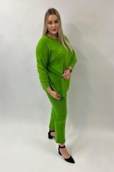 Zelené úpletové nohavice